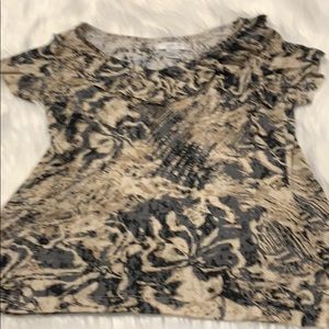 NWOT Christopher & Banks Ruffle Tee Small Petite